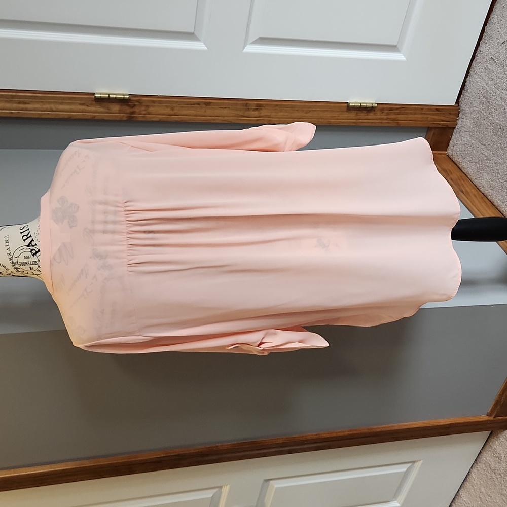 Decree Sheer Peach Blouse, XL - Picture 4 of 10